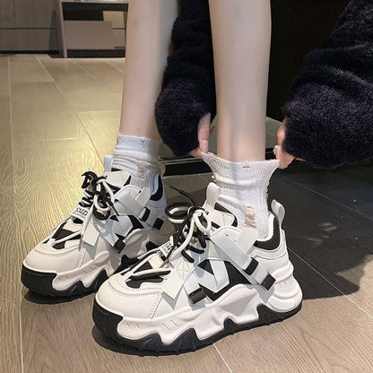 Damen Sneaker Sportlich Chunky Stabile Sohle Mode - BerlinGlamour