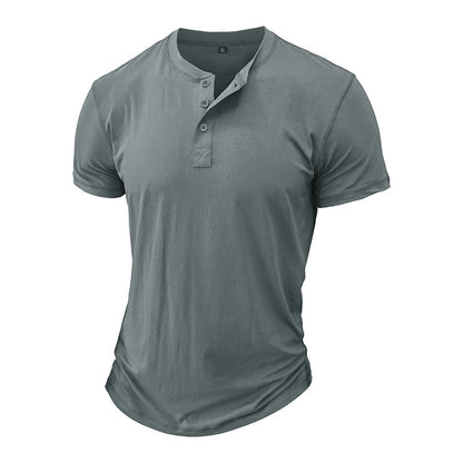 Herren T-Shirt Modern mit Knopfleiste Slim-Fit