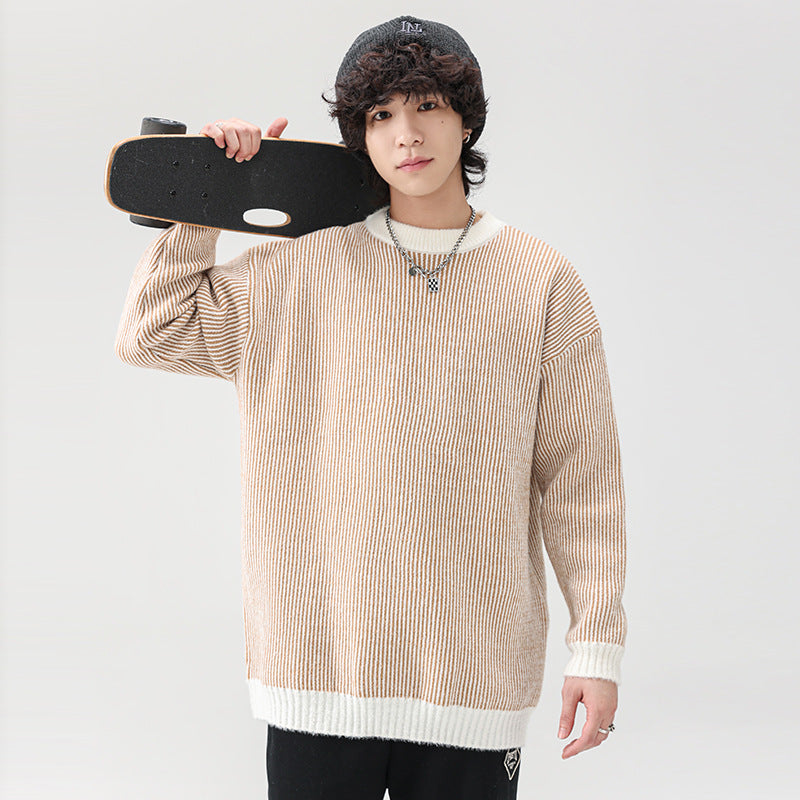 Grobstrickpullover Herren Großkaromodell Bequem