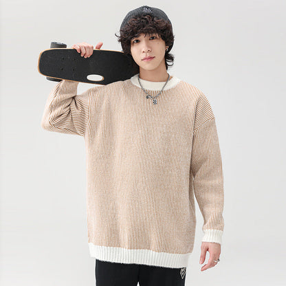 Grobstrickpullover Herren Großkaromodell Bequem