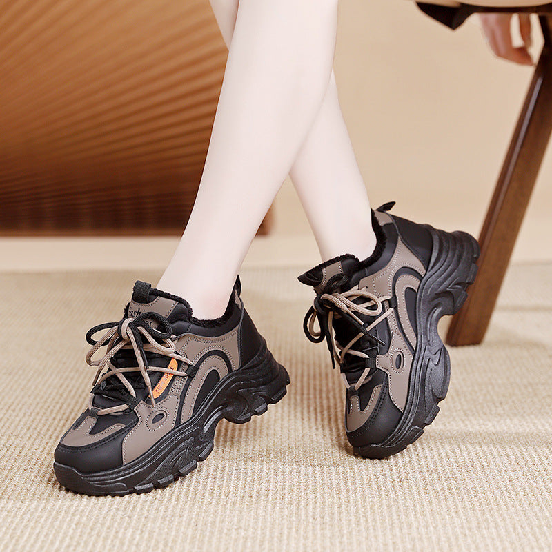 Damen Schnürschuhe Bequem Atmungsaktiv Komfortsohle Trend