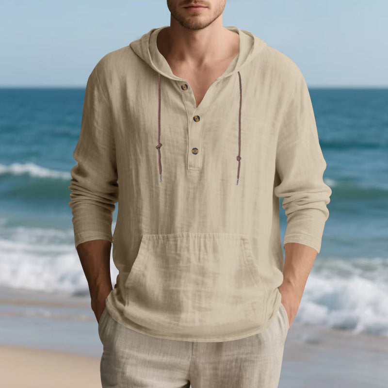 Herren Kapuzenshirt Lässig Mit Kängurutasche Modern