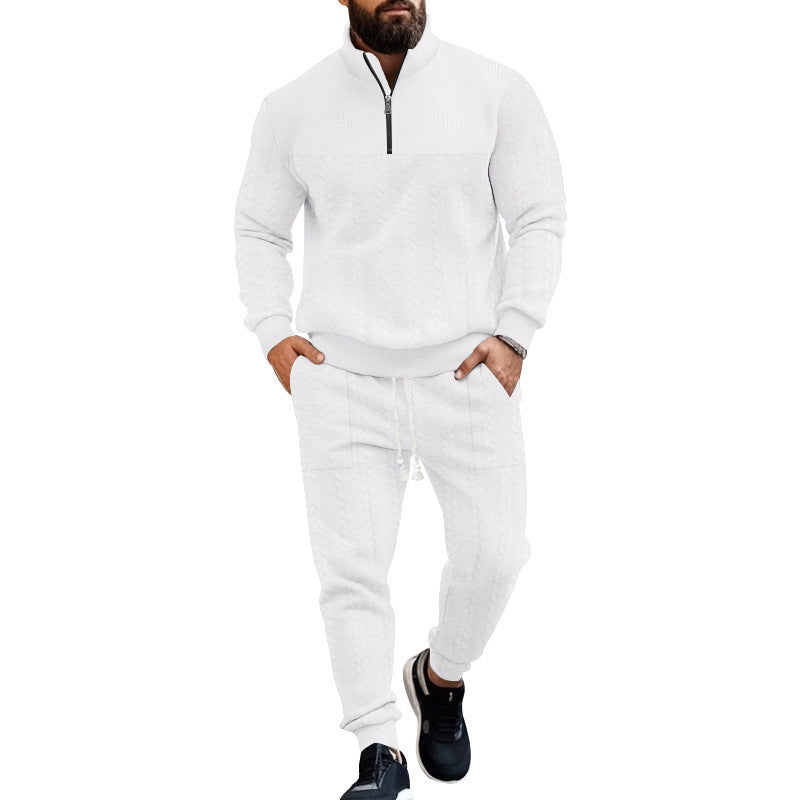 Herren Sportlicher Strickanzug mit Stehkragen und Reißverschluss BerlinGlamour.