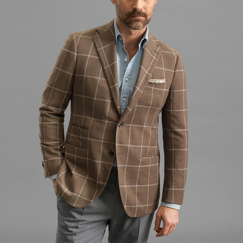 Herren Wollblazer Kariert Klassisch Elegant - BerlinGlamour