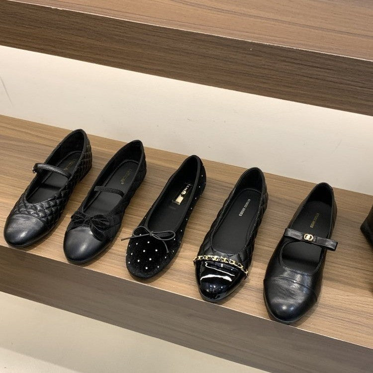 Damen Ballerinas Elegante Mary Jane Schuhe Mit Riemchen Komfortabel - BerlinGlamour