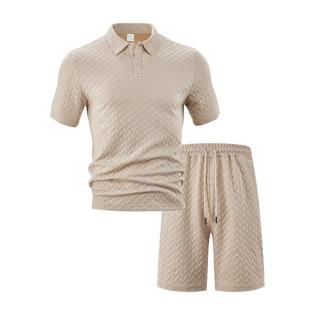 Herren Polo Shorts Set atmungsaktiv Modern Sportlich