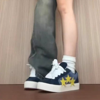 Damen Sneaker Modernes Sternen Design Frauen Schuhe