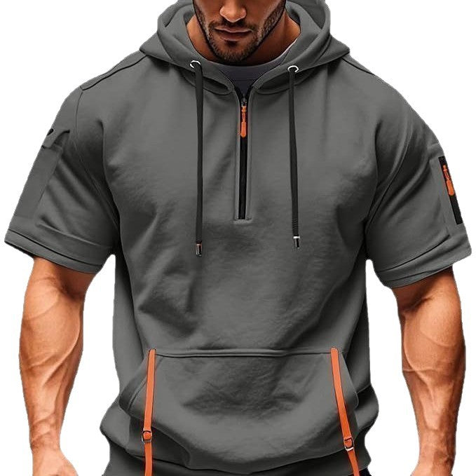 Herren Hoodie Freizeitjacke Mit Reißverschlusstaschen Modern