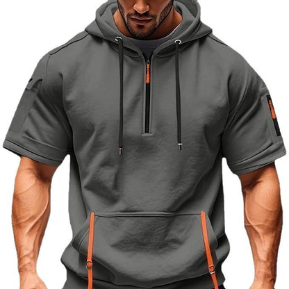 Herren Hoodie Freizeitjacke Mit Reißverschlusstaschen Modern
