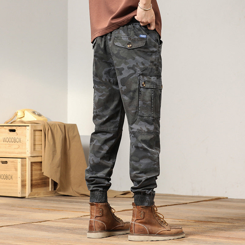 Herren Cargohose Camouflage Urban Style elastisch