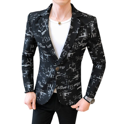 Herren Blazer Modern mit Grafik Design Elegant Schlank