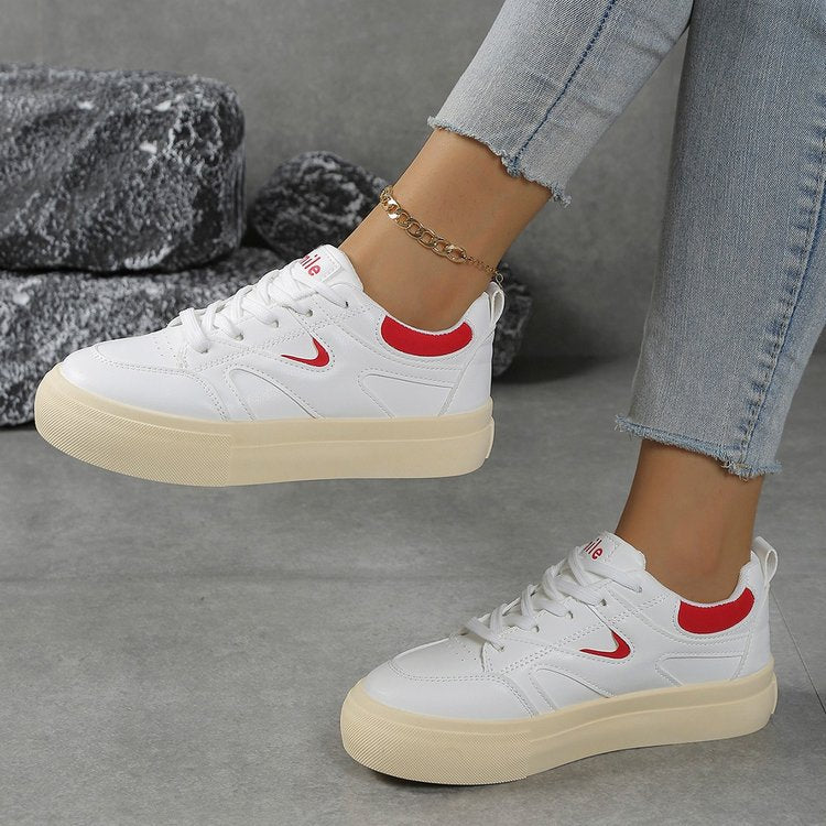 Damen Plateau Sneaker Hoch Modisch Trendy Sohle