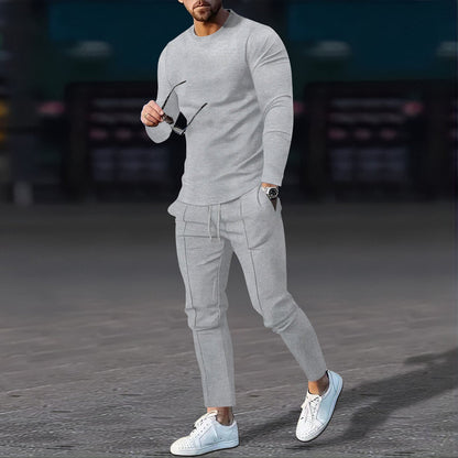 Herren Jogginganzug Bequem Longsleeve Set Sportlich