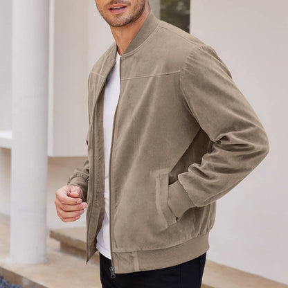Herren Bomberjacke Sportlich Modern mit Schnitten