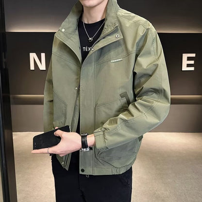 Herren Übergangsjacke Leicht Reißverschluss Stehkragen Modern