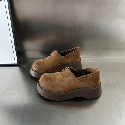 Damen Sneaker Bequem Plateau Wildleder Elegante Schuhe
