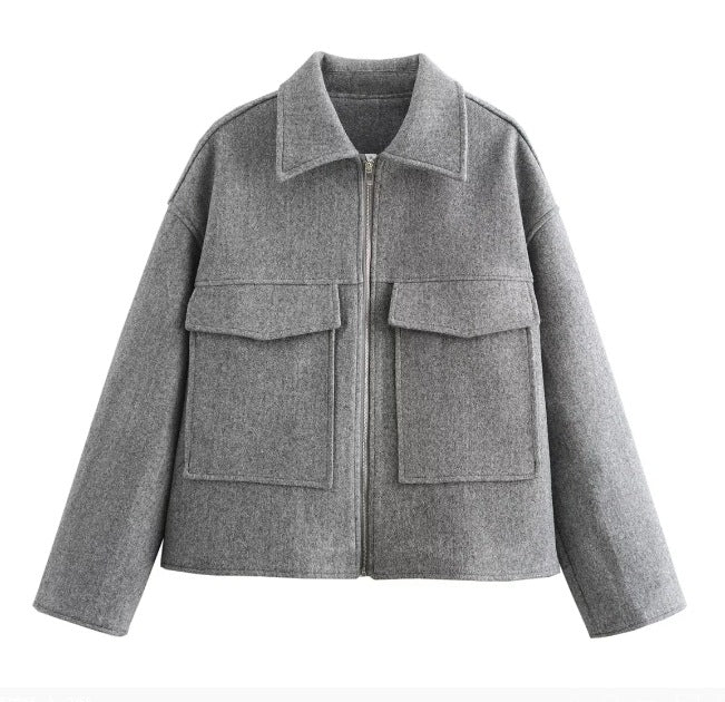 Damen Fleecejacke Mit Taschen Moderner Schnitt