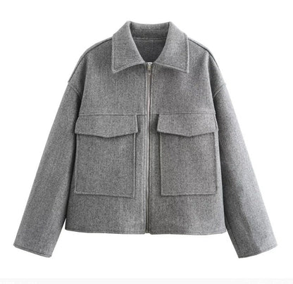 Damen Fleecejacke Mit Taschen Moderner Schnitt