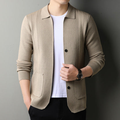 Strickcardigan Herren Lässig Strukturiert Modern