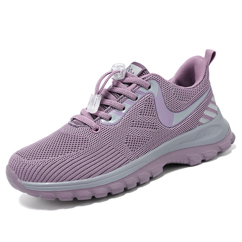 Damen Laufschuhe Atmungsaktiv Elastisch Schnellschnürsystem