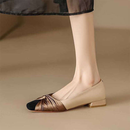 Damen Ballerinas Bequem Elegant mit Schleife