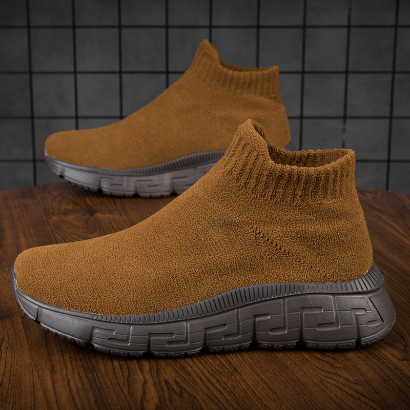 Damen Sneaker Strick Schuhe Elastisch Bequem