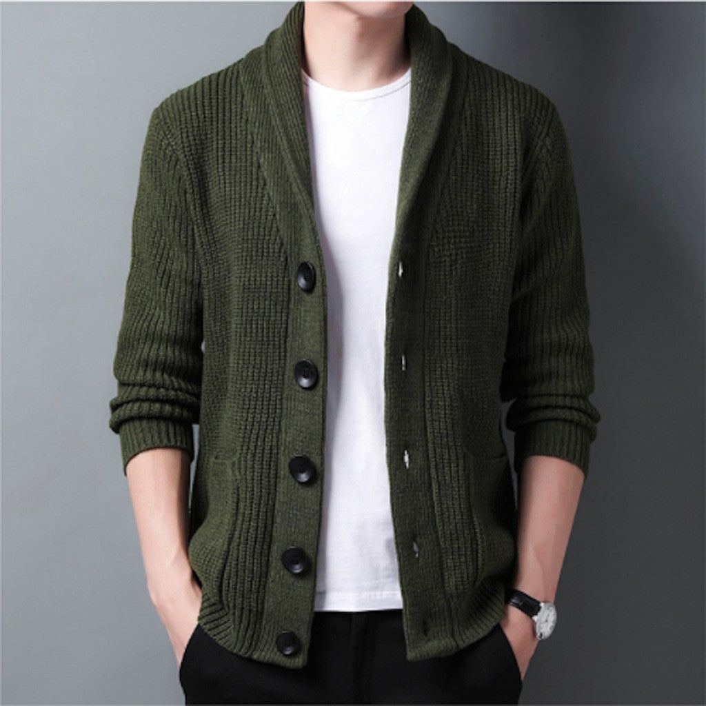 Herren Strickjacke Klassisch Elegante Taschen