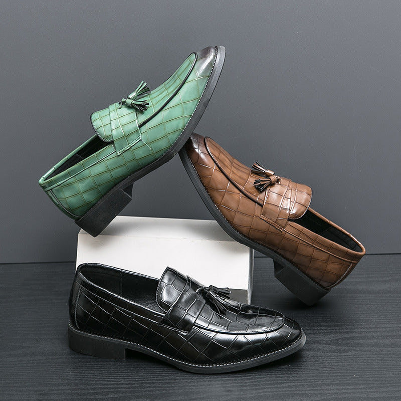 Damen Mokassins Leder Schuhe mit Quasten Detail Modern