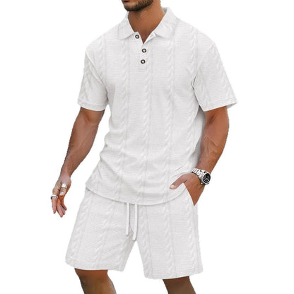Herren Kurzarmhemd und Bermuda Set atmungsaktiv Casual