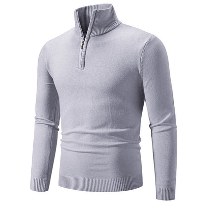 Herren Strickpullover Modern Stehkragen Zipper Pullover