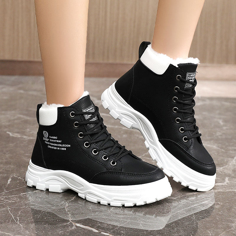 Damen Stiefel High-Top gefüttert robust rutschfest Winter