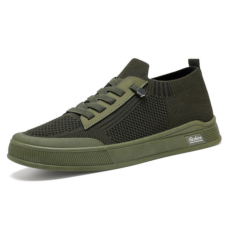 Damen Sport Sneaker Elastisch Knit Schnürsenkel