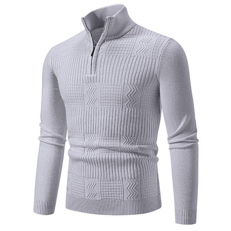 Hochzeitliche Strickpullover mit hohem Kragen und Reißverschluss BerlinGlamour