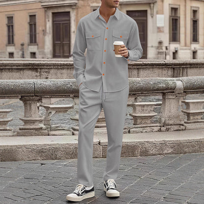 Herren Anzugset Streifen Freizeitanzug Modern Berlin Stil