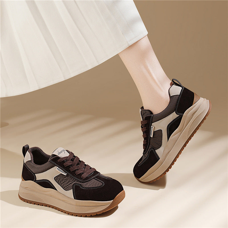 Damen Sneaker Sport Laufsohle Atmungsaktiv