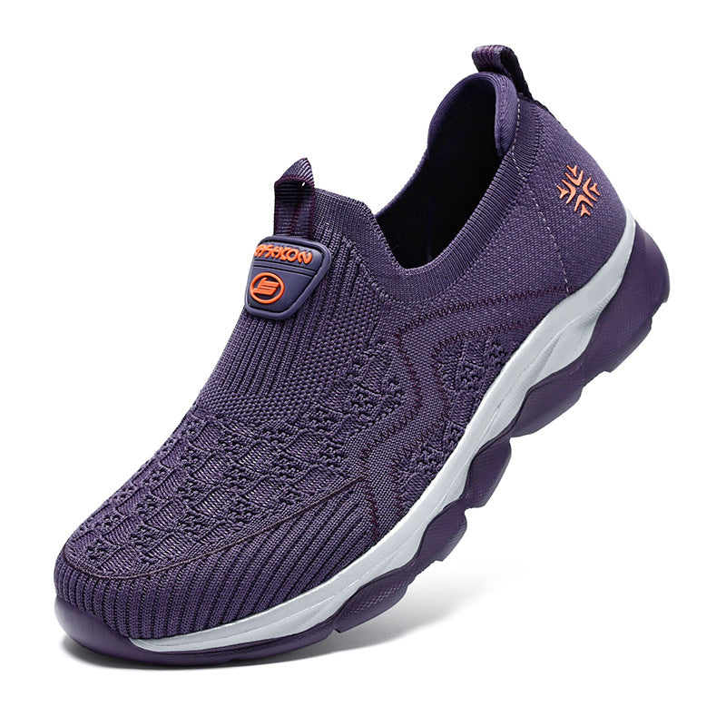 Damen Sneaker Atmungsaktiv Bequem Laufsohle Slip-On