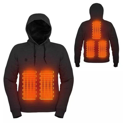 Damen Heizpullover Kapuzenpullover Warm Beheizbar