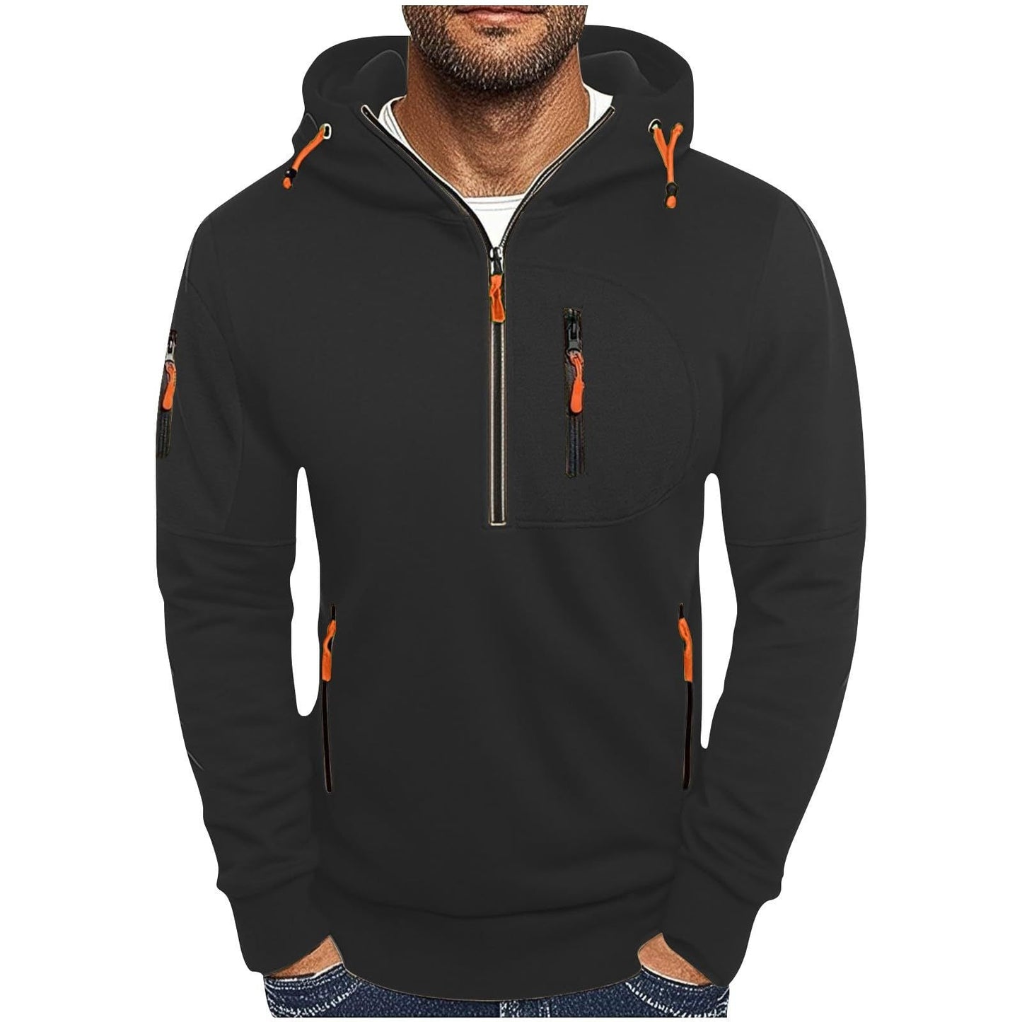 Herren Kapuzenjacke Wasserabweisend Funktionsjacke Modern
