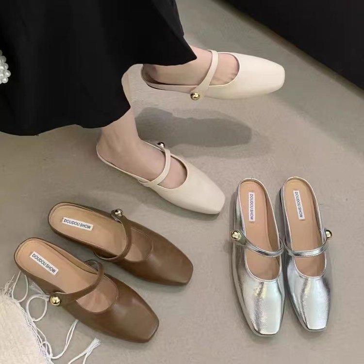 Damen Ballerinas Glänzend Elegant Schnalle Schuhe - BerlinGlamour