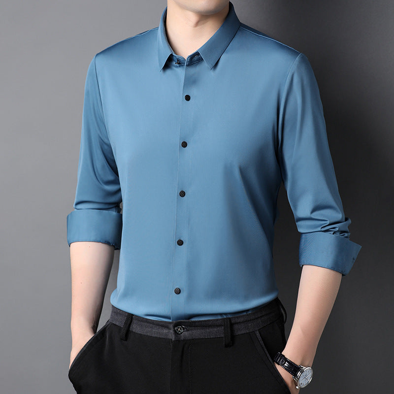 Elegantes Herren Langarmhemd atmungsaktiv Modern Slimfit