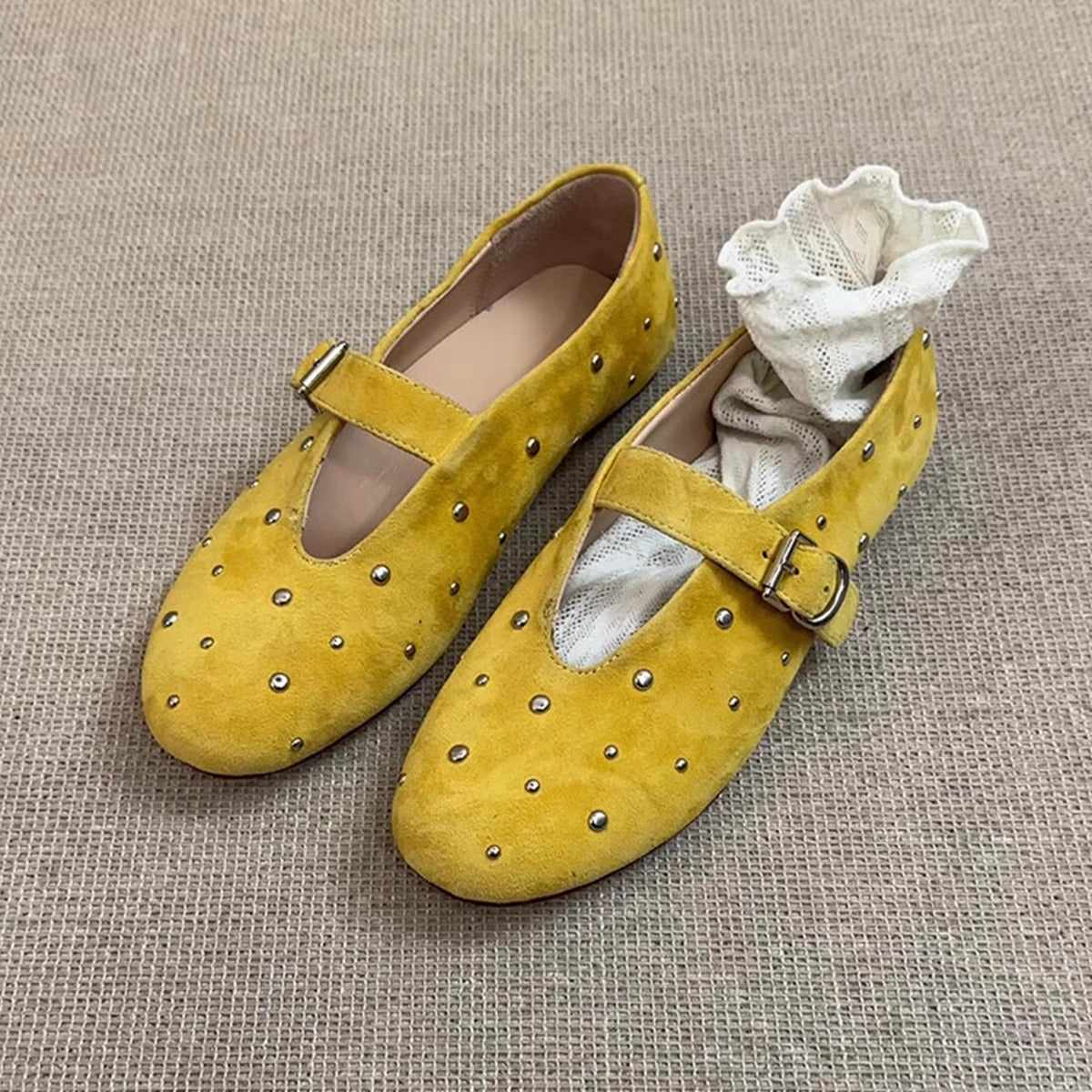 Damen Ballerinas Glitter mit Riemchen und modischem Design - BerlinGlamour
