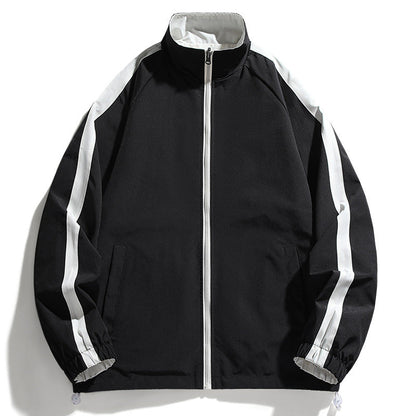 Herren Übergangsjacke Sportlich Mit Kragen Reißverschlusstaschen