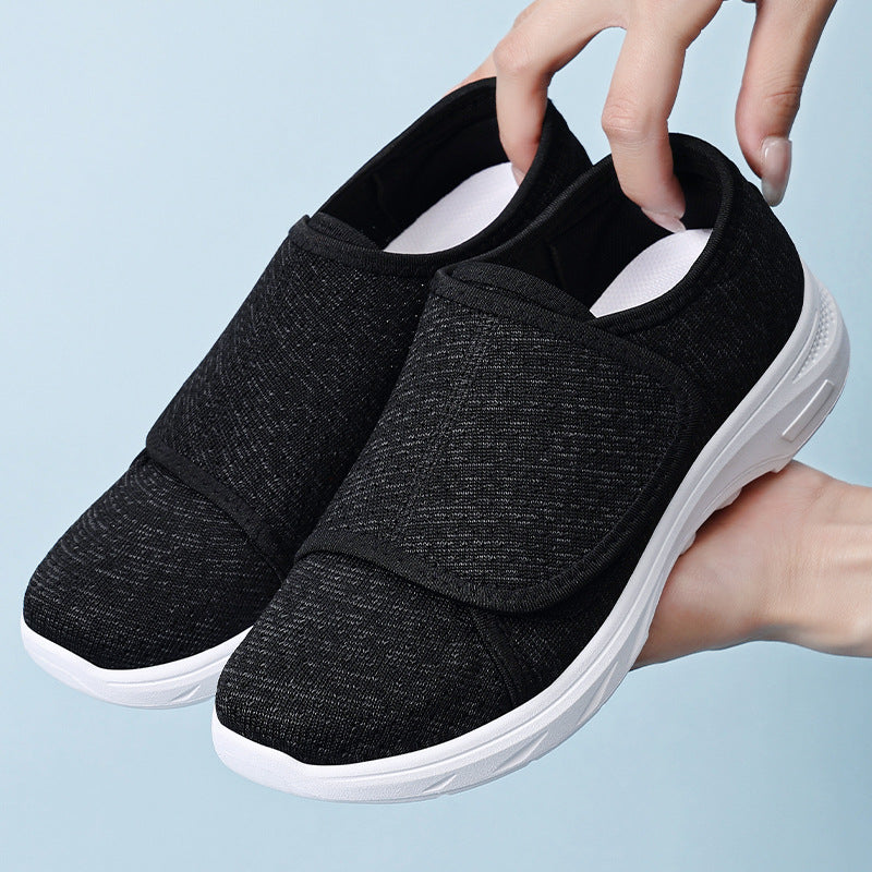 Damen Sneaker Bequem Atmungsaktiv Klettverschluss
