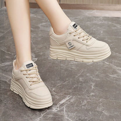 Damen Plateau Sneaker Hochwertig Dämpfung Modisch