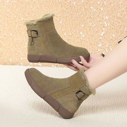 Damen Winterboots Flauschig Kunstfell Warm Damenschuhe