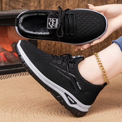 Damen Sport Sneaker Bequem Kuschelig Rutschfest