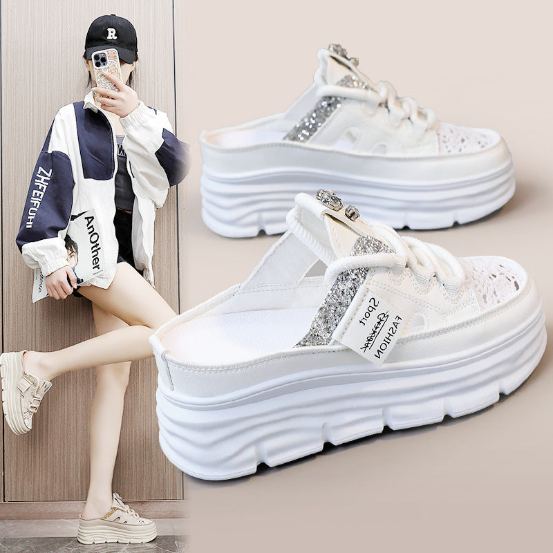 Damen Plateauschuhe Glitzer Design Hochzeitsschuhe - BerlinGlamour