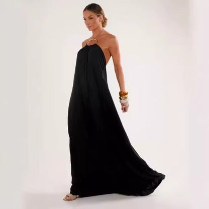 Langes Abendkleid mit Halsband Elegant