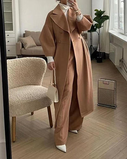 Klassischer Damen Trenchcoat Eleganz Schwarz
