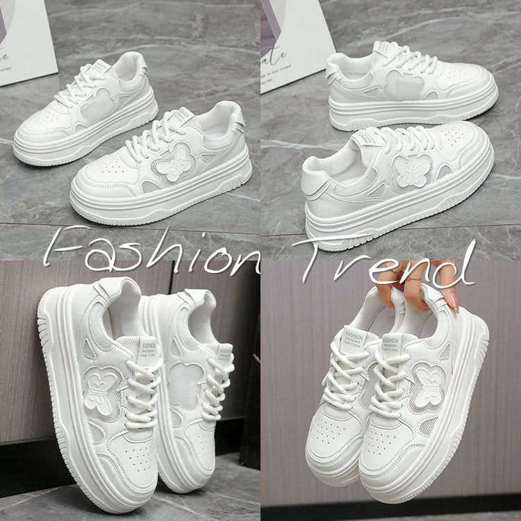 Damen Sneaker mit Blumenapplikationen und weicher Sohle